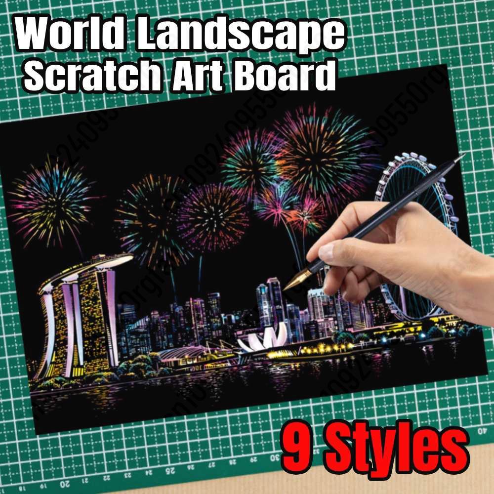 Magia arco-íris cor scratch ar - Kids Education Kit avaliação e preço