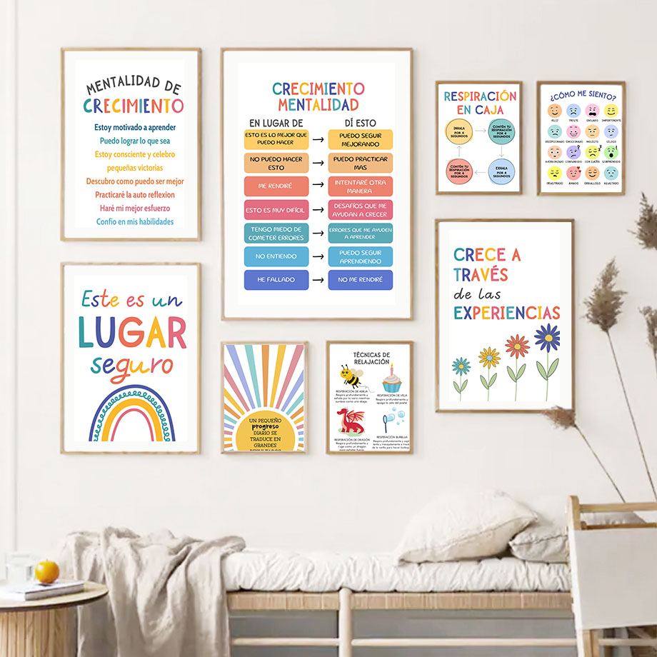 Educação espanhola lema arco-í - Kids Education Room avaliação e preço
